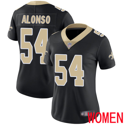 New Orleans Saints Limited Black Women Kiko Alonso Home Jersey NFL Football 54 Vapor Untouchable Jersey